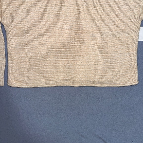 Madewell Knit Crewneck Sweater Long Sleeve Casual Women Beige Size Small - Picture 4 of 10